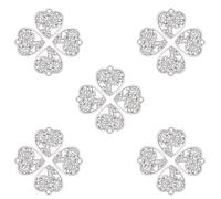 Mikikit Albero della Vita per Decorare Collane Ciondoli a Forma di Cuore 50pezzi in Lega Argento e Creazioni Artigianali per Casa e Feste