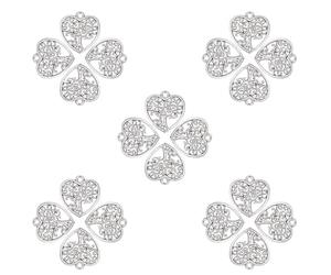 Mikikit Albero della Vita per Decorare Collane Ciondoli a Forma di Cuore 50pezzi in Lega Argento e Creazioni Artigianali per Casa e Feste