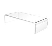 Mikikit Alzatina per Monitor Acrilico Trasparente Ergonomico per Laptop e Computer Salvaspazio per e Scuola Design Resistente e