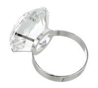 Mikikit Anello Simulato per Matrimonio Cristallo Trasparente Decorazione Elegante per Anniversari e Feste Accessorio Versatile per Facile da e Stimola Interazione tra Ospiti