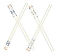 Mikikit Bacchette Giapponesi in Ceramica da 4 Paia, Resistenti e Riutilizzabili, per Famiglia e Preparazione dei Pasti, Antiscivolo Impugnatura Liscia, Utensili per Feste e Stili multipli