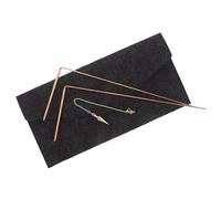 Mikikit Bacchette Rabdomanti in Ottone Resistenti per Caccia AI Fantasmi Divinazione Spirituale e Esplorazione Acqua Kit Completo con Pendolo e Borsa in Feltro per Ricerca Tesori e Energia