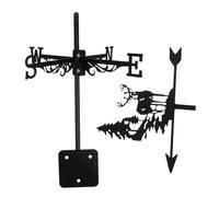 Mikikit Banderuola per Tetto in Ferro Battuto a Forma di Cervo Segnavento Decorativo Resistente per Giardino e Cortile Indicatore Direzione Vento da Esterno Facile da Installare