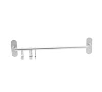 Mikikit Barra Utensili Cucina in Alluminio Spaziale con Ganci Appendiabiti da Parete Multifunzione Foratura Organizer Resistente per Utensili e Accessori da Cucina