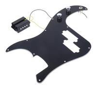Mikikit Battipenna Accessorio per Strumenti Musicali in per da Graffi Colore 3 Strati Nero in 11 Fori Vite, Precablato e Film Protettivo per da Graffi Colore per Basso