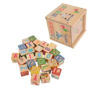 Mikikit Blocchi Educativi in Legno per Lettere Maiuscole e Numeri Gioco Sensoriale Montessori per Apprendimento Prescolare e Contare Giocattolo Impilabile Sicuro per Ragazzi e Ragazze