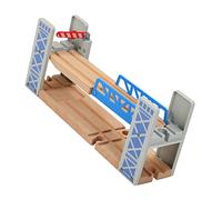 Mikikit Blocchi in Legno per Binari Trenino DIY per Creativo Accessorio Ferroviario Educativo per Sviluppo Motorio e Regalo Natale e Compleanno