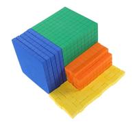 Mikikit Blocchi Matematici in Schiuma con Base Dieci per Materiale Didattico per Sviluppo Cognitivo e Apprendimento Pre-scolare Blocchi Impilabili per Contare e Comprendere Il Metodo