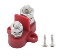 Mikikit Blocco Giunzione Batteria Pesante con Terminale Sezionatore Staccabatteria per Auto Camion Camper e Barca Terminale Bus Bar Rosso per Connessioni Multiple