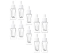 Mikikit Boccette in Vetro da 15ml, Set da 10 Pezzi Controllo Goccia Preciso e Tappo a Tenuta per Olio Essenziale e Cosmetici da Viaggio