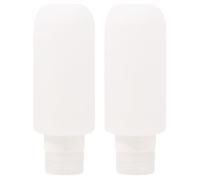 Mikikit Bottiglie da Viaggio in Silicone 200ml 2 Pezzi per Shampoo e Bagnoschiuma, Contenitori Portatili la Separazione dei Liquidi, Pratiche e Riutilizzabili
