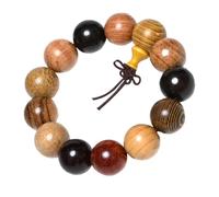 Mikikit Bracciale Chic Legno Buddha Naturali Mano e Meditazione per Celebrazioni e Speciali