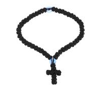 Mikikit Braccialetto Intrecciato Croce Nera Resistente e Leggero Corda Decorativa per la Preghiera da Polso Gioielli Religiosi Minimalisti per Uso Quotidiano e Occasioni Spirituali
