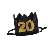 Mikikit Cappello Compleanno Elegante e Nero Accessori Feste per Adulti e Accattivante per Celebrare Anni per Creare Memorabili