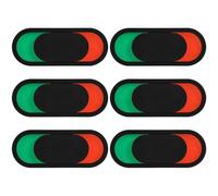 Mikikit Cartello Porta Scorrevole Privacy Pmma 10x4 Cm Nero senza Scritte, Set da 6 Pezzi per Bagno e Sala Riunioni, Indicatore stato Stanza Vuota o Occupata Facile da Usare