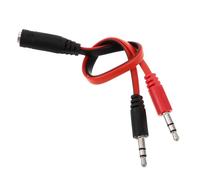 Mikikit Cavo Adattatore Audio Tpe Nero-rosso Sdoppiatore Microfono e Cuffie per Smartphone Tablet Laptop Prolunga Aux Resistente e Compatto per Uso Quotidiano