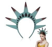 Mikikit Cerchietto Statua della Libertà per Costume Accessorio Capelli con Corona per Halloween Cosplay e Feste Tema Dettagli Artigianali e Comfort Sicuro