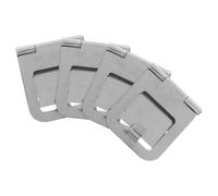 Mikikit Cerniere per Zanzariera Scorrevole in Acciaio Inox 4 Pezzi Cerniera Piatta Compatta Argentata Fermo di Blocco Serratura per Porta Balcone e Finestra Installazione Nascosta per