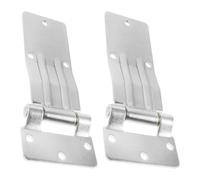 Mikikit Cerniere Resistenti a Carichi Pesanti per Porte Laterali Foro Vite 8,5 Mm 2 Pezzi in Ferro Zincato Argento Camion per Porte Posteriori e Refrigerate