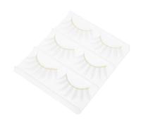 Mikikit Ciglia Finte Bianche Look Drammatico 6 Pezzi in Fibra Chimica per Cosplay e Comode da Indossare Tutto Giorno per Serate e Matrimoni