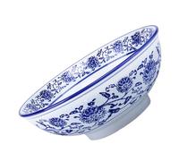 Mikikit Ciotola per Zuppa e Noodles in Ceramica Blu Retrò, Grande Formato per Minestra e Pasta, Facile da Pulire, per Cucina Casalinga