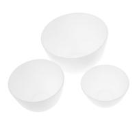 Mikikit Ciotole in Silicone per Maschere Viso 3 Pezzi Set Bianco Piccolo Medio Grande, Ciotola per Mescolare Maschere Fai da Te Antigoccia, Utensili per Spa Domestica e Centri Estetici