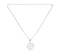 Mikikit Collana Croce di Santa Brigida da Uomo e Donna Amuleto Cattolico Ciondolo Crocifisso in Finitura Liscia Collana Leggera e Benedetta per Celebrazioni Religiose e Uso Quotidiano