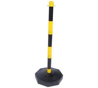 Mikikit Colonna di Parcheggio Segnaletica 2 Pezzi in Plastico Base Cava e Altezza Regolabile, Stabile e Resistente alla Deformazione per Garage e Parcheggi