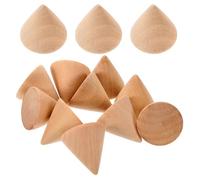 Mikikit Coni Artigianali in Legno Grezzo 3X3 CM Set da 20 Pezzi Forme Coniche per Fai da Te Espositore per Braccialetti e Decorazioni Creative per Uso Domestico e Progetti Artistici