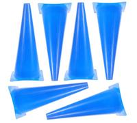 Mikikit Coni da Allenamento Calcio 6 Pezzi in Ldpe Blu per Migliorare Coordinazione, Facili da Installare, per Esercizi All'aperto e Allenamento Calcio