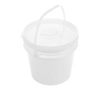 Mikikit Contenitore Grande e Resistente in Plastica Bianco per Salviette Umidificate con Coperchio Sicuro e Manico, Capacità 5l per Uso Auto e Famiglia