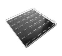 Mikikit Contenitore per Plettri per Chitarra Trasparente 36 Scomparti, Scatola Porta Plettri Leggera e Resistente in Acrilico, Vetrina da Parete per Collezione e Viaggio per Chitarristi,