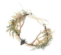 Mikikit Corna da Cervo Cerchietto Copricapo Elfico da Donna Corona di Corna di Fata Tiara di Corno di Cervo Accessorio per Foto Cosplay per Festival Tiara di Fata Dea