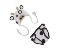 Mikikit Costume Ragazzo Ragazza 2 Pezzi per Fotografia Cappello e Pantaloni in Cotone Traspirante Elasticizzato Accessori per Servizi Fotografici Neonatali e Uso Quotidiano