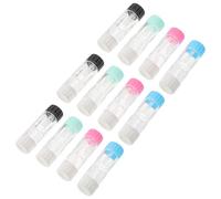 Mikikit Custodia Rigida per Lenti a Contatto Doppia, Scatola Portatile da Viaggio in Plastica Rgp Doppio Scomparto per Soluzione e Lenti, Set 12 Pezzi Colori Assortiti per Uso Quotidiano