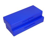 Mikikit Custodia Scorrevole per Diapositive Patologiche 2 Pezzi Contenitore Plastica Blu Scuro per 50 Vetrini Numerati Coperchio a Cerniera Organizer per Laboratorio e Conservazione