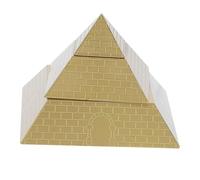 Mikikit Decorazione del Desktop Piramide Ornamenti da scrivania Statuetta in Miniatura in Ottone Vintage Giocattolo piramidale Pyramid di Ottone da Collezione Pyramid Stress Toy d'oro
