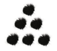 Mikikit Decorazioni Per Manicure Adesive Magnetiche 6 Pezzi Pompon Neri Rimovibili, Accessori Per Nail Art Fai Da Te, Decorazioni Unghie Morbide Per Trucco Unghie e Regali Tra Amiche