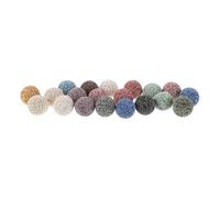 Mikikit Diffusore di Pietre in Pietra Lavica 16 MM Set da 20 Pezzi, Pietre Diffusore per Aromaterapia in Ambienti Interni, Spa, Meditazione e Auto, Accessorio per Oli Colore Casuale