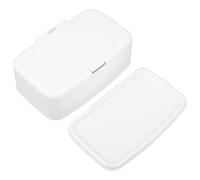 Mikikit Dispenser Facile da Pulire per Salviette in Plastica Bianco per Salviette Umidificate Apertura a Pulsante Contenitore Compatto per Soggiorno e Cassetti
