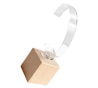 Mikikit Espositore per Orologi da Polso in Legno di Faggio con Base Quadrata Supporto Robusto per Conservazione e Display Orologi da Uomo e Donna Adatto per Casa Ufficio e Negozio