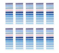 Mikikit Etichette Adesive Trasparenti Autoadesive Linguette Scrivibili, 10 Blocchi Colorati per Indice, Segnalibri Adesivi per Ufficio, Scuola e Organizzazione Documenti