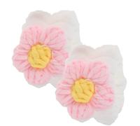 Mikikit Fasce da Polso per Lavaggio Viso Spa Sicuro e Flessibile, Set 2 Pezzi Design a Fiore Rosa, Accessori Pratici e Decorativi la Personale Quotidiana