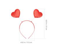 Mikikit Fasce per Chioma a Forma di Cuore Set da 4 Pezzi Copricapo d'Amore Cerchietti per Feste Romantiche per Adulti Accessori Chioma Decorativi per Matrimoni e Compleanni
