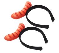 Mikikit Fasce per Chioma in Peluche Morbido Divertenti a Forma di Hot Dog 2 Pezzi Accessori per Costume da Festa e Trucco per Ragazze