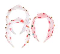 Mikikit Fasce per Chioma Larghe da Donna Nodo 3 Pezzi Colore Rosa Pastello Copricapo per Viso e Sport Accessori per Chioma Quotidiani e Feste