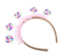 Mikikit Fascia per Capelli Lecca-lecca Natalizia Rosa Accessorio Candy Cane per Feste di Compleanno e Halloween Leggera e Confortevole per Christmas Stocking Stuffer e Party Candyland