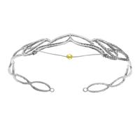 Mikikit Fascia per Chioma Tiara da Sposa in Lega Argento Elegante Accessorio per Chioma Donna per Matrimoni e Feste di Performance