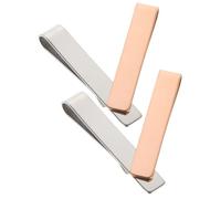 Mikikit Fermacravatta Versatile 4 Pezzi Uomo in Metallo Inossidabile Finitura a Specchio Design Minimalista per Matrimoni e Banchetti