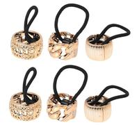 Mikikit Fermagli per Coda di Cavallo dal Design Raffinato Set 6 Pezzi in Color Oro e Adatti a Tutti i Tipi di per Utilizzo Quotidiano Femminile